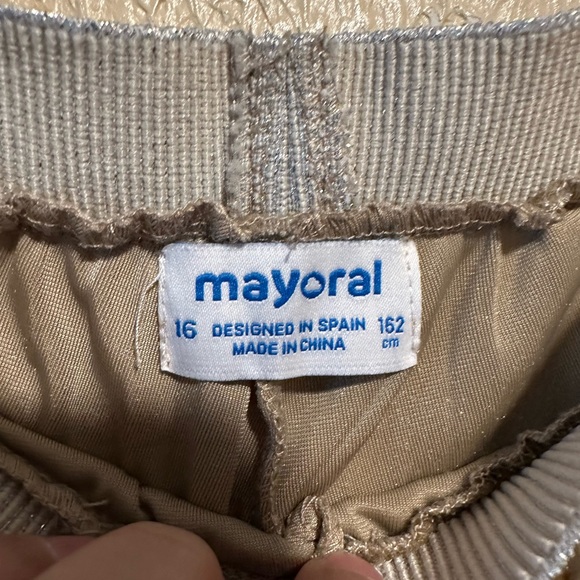 Mayoral Wide Leg Cropped Velvet Pants Capris‎ Size small Pleated - Picture 5 of 9